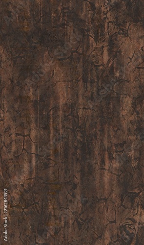 Konstfotografi a dark brown, heavily textured surface, possibly concrete or stucco