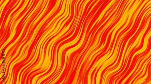 Vivid Orange Yellow Liquid Wave Abstract Motion Background Fluid Heat Loop