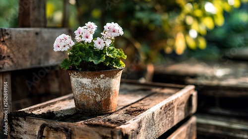 Spring Flowers in a Wooden Garden Box with Colorful Blossoms, Green Leaves and Vibrant Floral Beauty for Seasonal Gardening and Natural Decoration