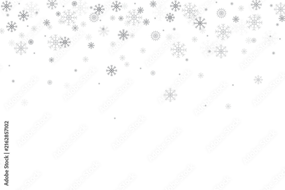 Fototapeta premium Winter Background with Falling Snowflakes
