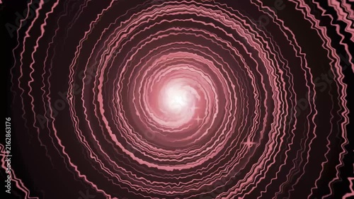 Monochrome spiral vortex abstract tunnel background animation