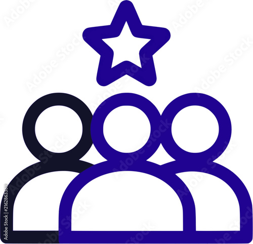 Teamwork Achievement Icon Flat Vector for Collaborative Success