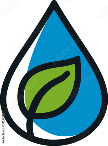 Water Conservation Drop Icon Flat Vector for Environmental Protection