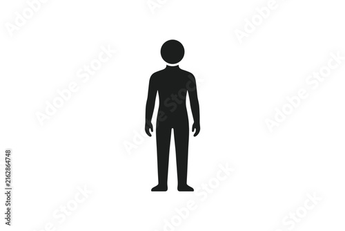 Silhouette of a standing person icon representing human figure.