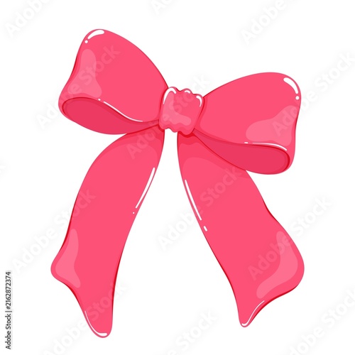 Cute Pink Bow Ribbon Clipart Coquette Illustration