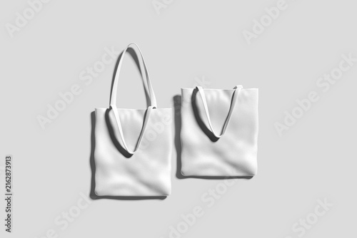 blank tote bag mockup -3d illustration