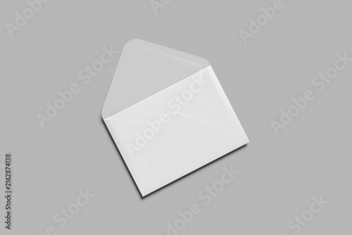 blank envelope mockup 3d illustration