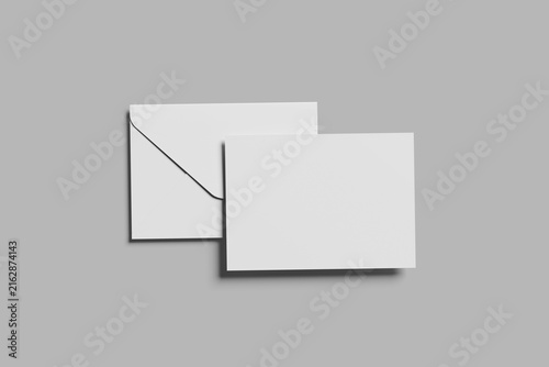 blank envelope mockup 3d illustration