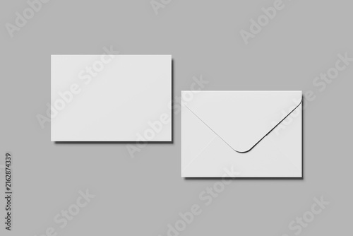 blank envelope mockup 3d illustration