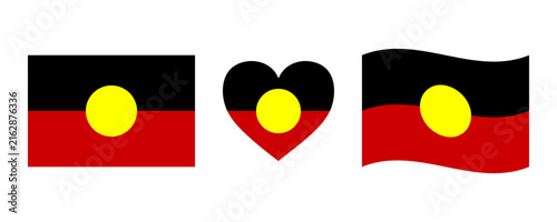Konstfotografi Australian Aboriginal flag vector set