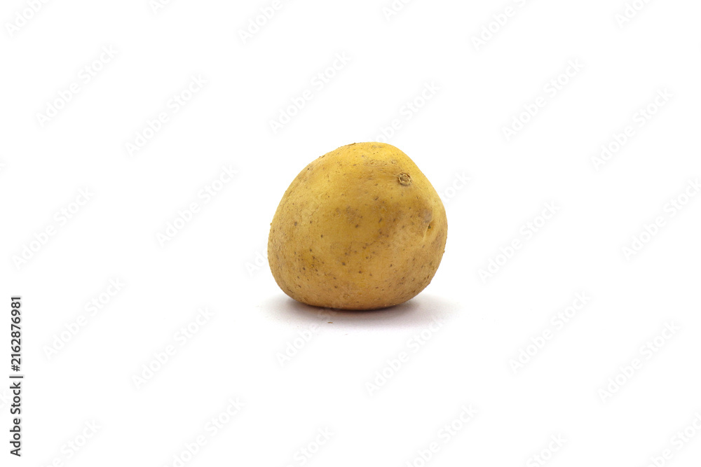 Fototapeta premium Potatoes on a white background. A natural food.