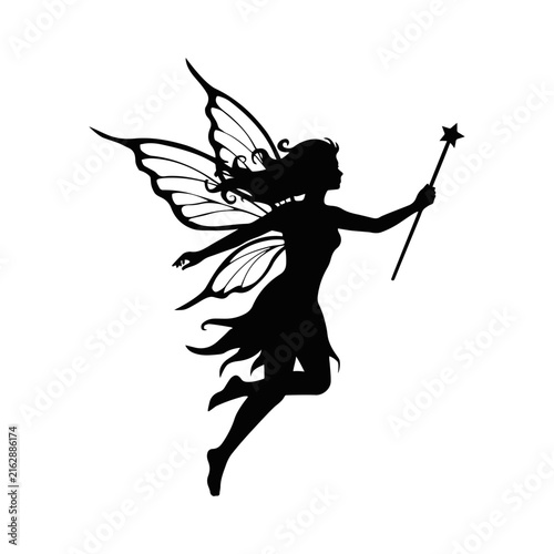 Tinker Bell Outline Clipart Silhouette Stock illustration vector 