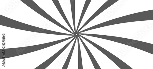 Hipnotis Hitam Dan Putih Spiral Sunburst Radial Pola Ilusi Optik Latar Belakang Untuk Desain