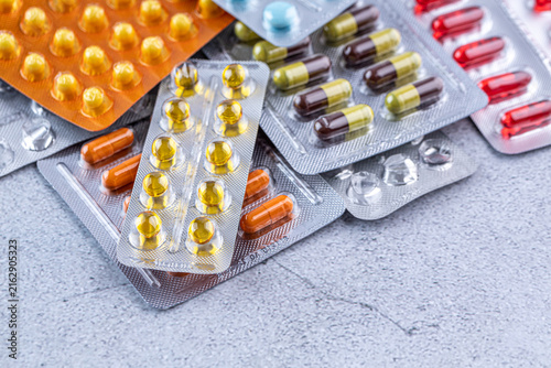 Fotografie Variety of medicines and drugs