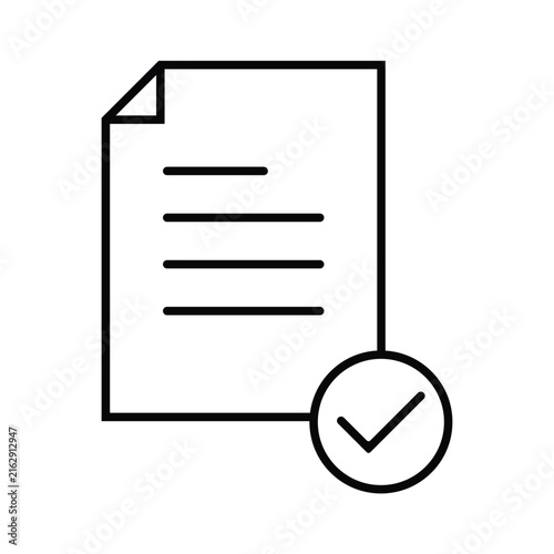 paper document with checklist checkmark icon