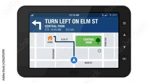 Navigation screen displaying a map.