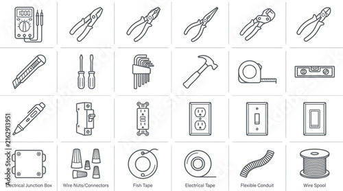 Collection of various hand tools.