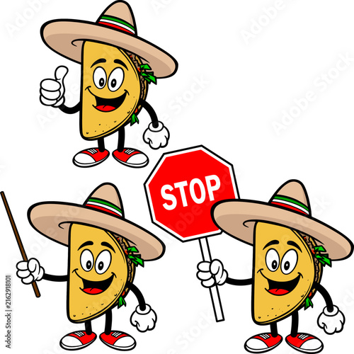 Taco Mascot Set 04