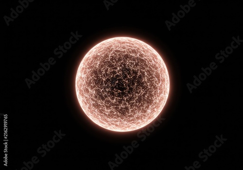 An ethereal sphere of bright energy suspended against a dark, featureless void, representing deep space or unexplored potential ,void ,blurring ,sphere