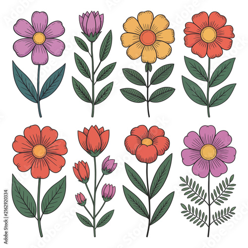 Seamless Floral Pattern with Elegant Pink Flowers, Roses and Green Leaves, Botanical Nature Design for Wallpaper, Textile, Fabric and Decorative Background
