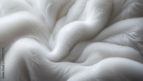 close up of white fluffy cotton background abstract luxury wadding cloud texture generative ai
