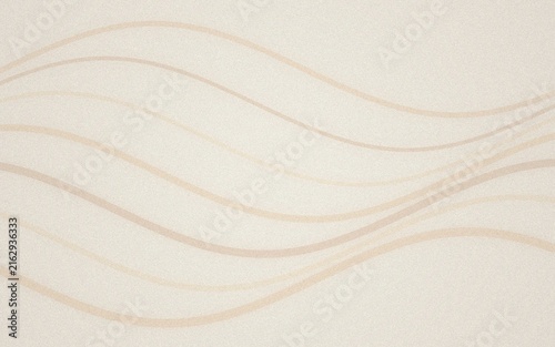 Abstract background, with four parallel, horizontal wavy lines, in soft beige, and cream tones, against a light, textured white backdrop