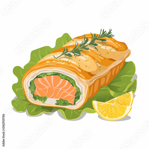 Lachs im Blätterteig