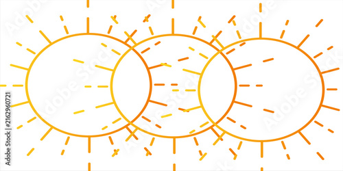 Sun light sparkling cute doodle sketches set hand drawn collection