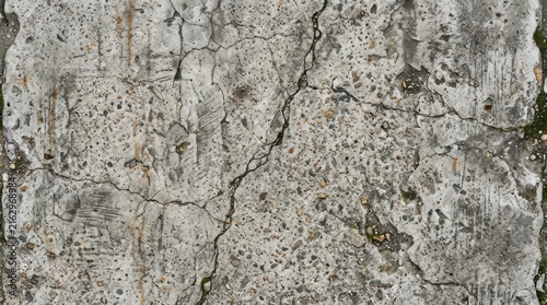 Weathered concrete wall texture with cracks and speckled surface detail