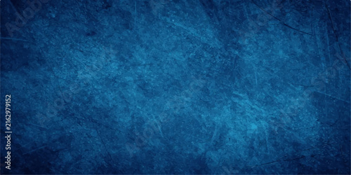 Fotografía Blue Grunge Texture Background with Rough Aged Paper, Vintage Paint Wall, Abstra