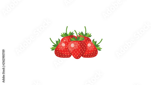 Fresh Ripe Red Strawberry Vector Illustration
