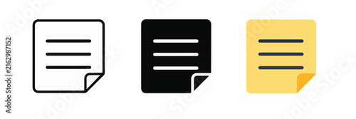Sticky Note Icon for Reminder and Notes