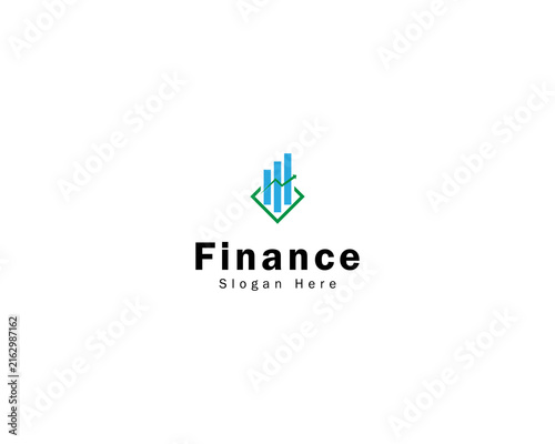 simple logo vector, financial growth logo