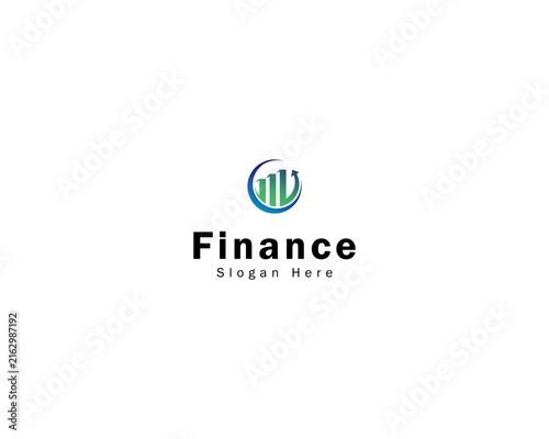 Financial Planning Logo Vector Design stock illustration. Growth arrow icon logo design for data finance investment building invest logo template.