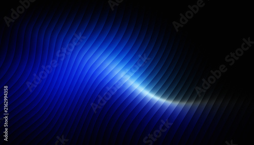 Fotografía Abstract Blue Light Wave Flowing Gradient Background Design with Smooth Curves a