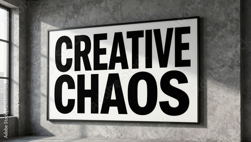 Urban Art Poster Mockup on Industrial Concrete Wall