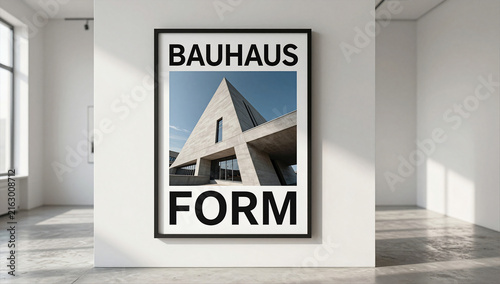 Architectural Poster Mockup in Modern Gallery