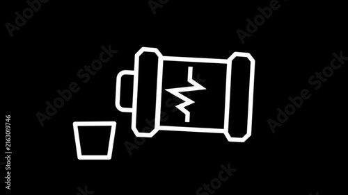 mouthwash animated icon with black background