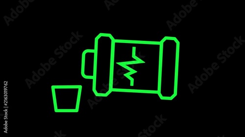 mouthwash animated icon with black background