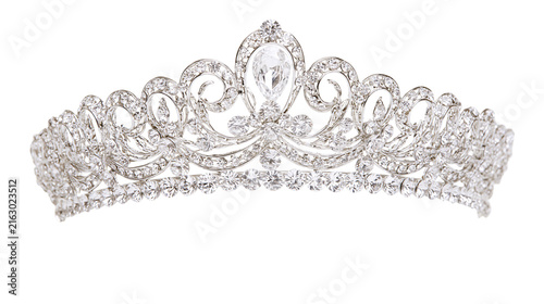 Canvas Print Ornate diamond tiara with large central gem