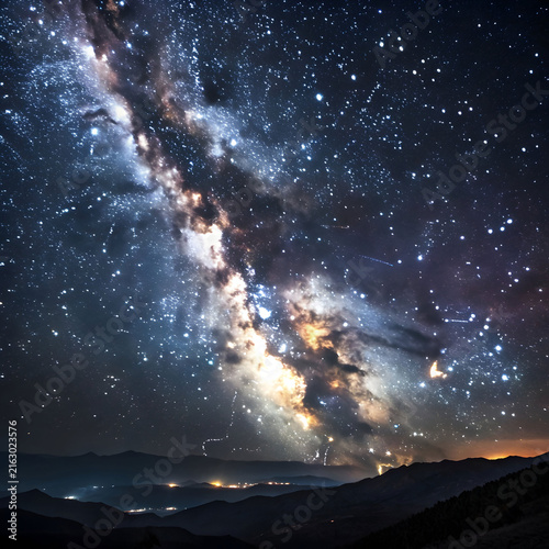 milky way full of stars in space