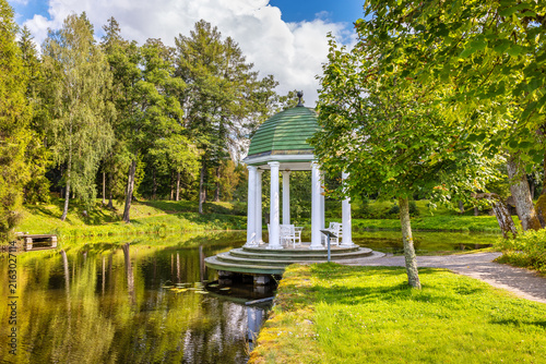Rotunda in summer park. Palmse, Estonia