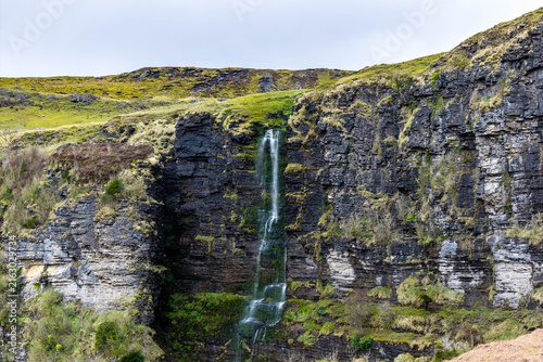Waterfall running upwards - The Devils Chimney near Glencar Lough, Ireland