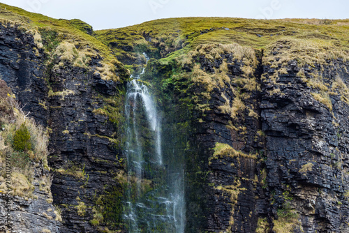 Waterfall running upwards - The Devils Chimney near Glencar Lough, Ireland