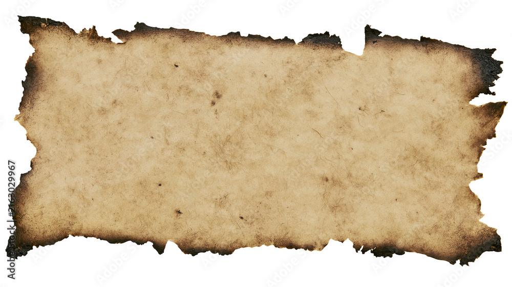 Fototapeta premium Burnt edge old parchment paper texture