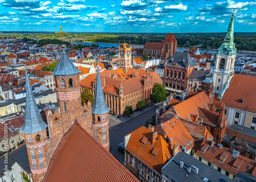 Fotografie View of Torun in Kuyavian-Pomeranian Voivodeship, Poland