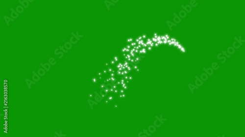 Magic glitter sparkle trail animation, fairy dust wand particle transition, luxury white sparkling bokeh effect, twinkling glitter stars line motion, shining twinkle, green screen background 4k video