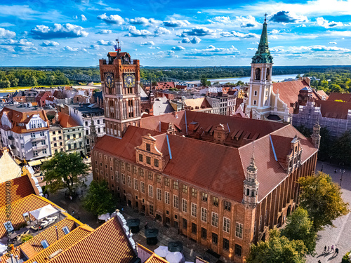 Fotografie View of Torun in Kuyavian-Pomeranian Voivodeship, Poland