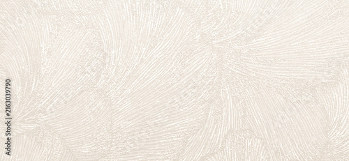 embossed, swirling pattern resembling feathers or stylized fan leaves.