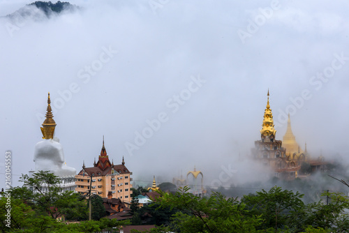 Wat Phra That Pha Sorn Kaew is a beautiful temple situated high in the mountains, The surrounding landscape is breathtaking, enveloped in mountains and mist, at Khao Kho , Phetchabun Province,Thailand